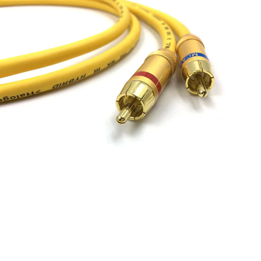1.5M Diy Hifi audio M.C D102 MK III Hybrid Halogen RCA Audio Cable hifi audio 2rca to 2rca cable extension cable