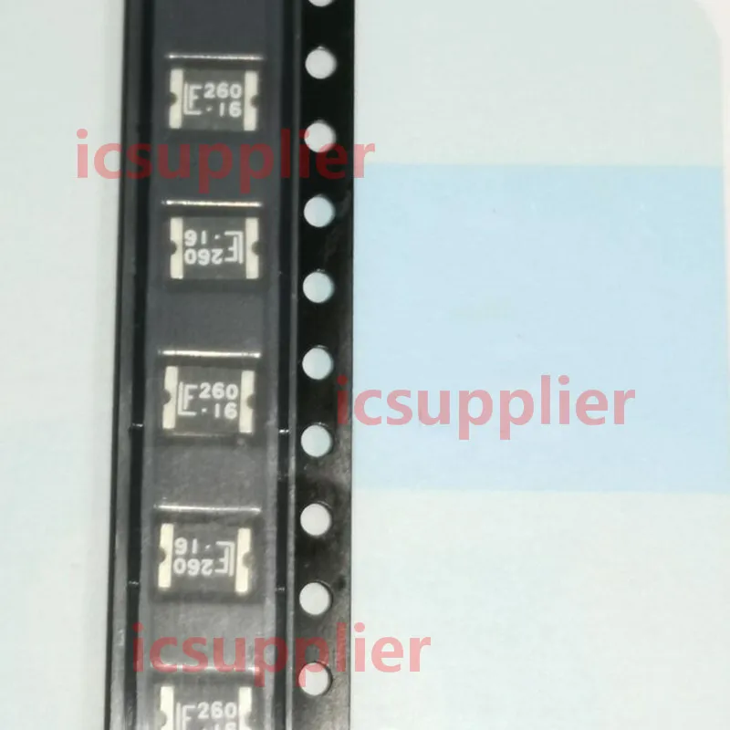 

1812L260/16MR L260-16 Resettable Fuse 1812-2.6A 16V 1.2W 5s 0.015Ohm SMD Solder Pad 16V 1812 2.60A 1812L260/16MR-A 100PCS/LOT