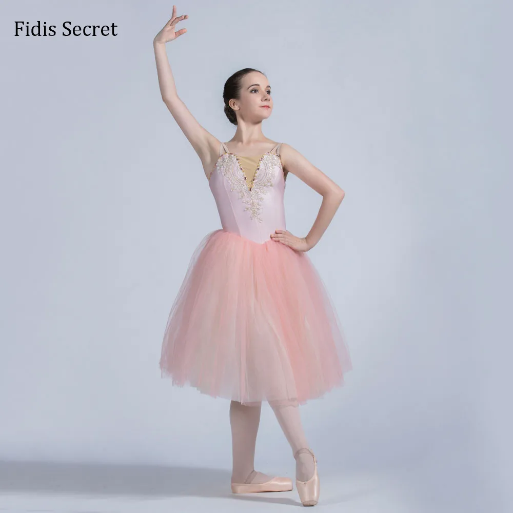 Pink Professional Romantic Tutu,Girls Ballerina Soft Tulle Dress,Ballet Skirt for Women Stage Performance/Competition Costumes