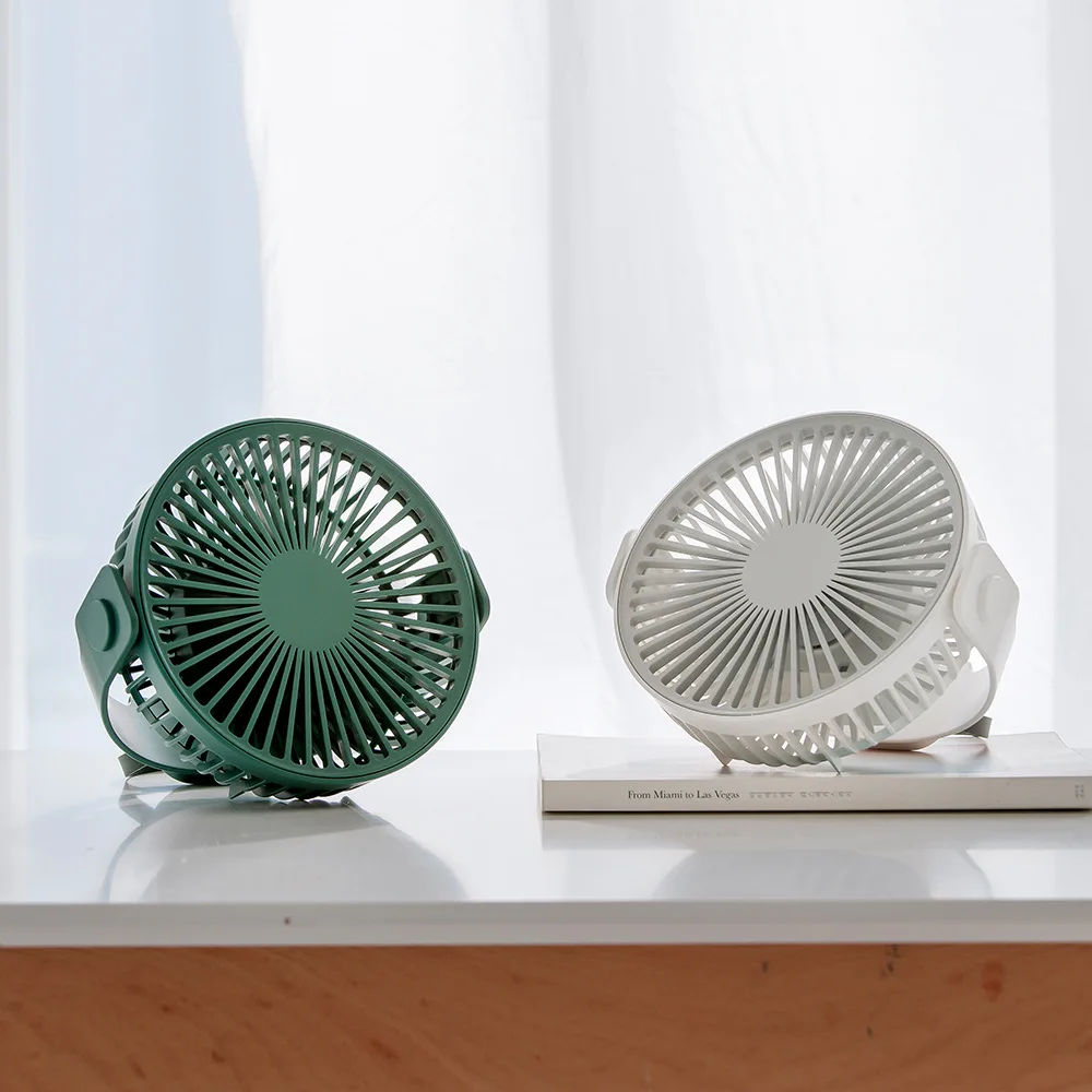 الإبداعية مروحة سقف ضوء الليل 4000Mah Usb قابلة للشحن معلقة المشجعين التخييم المشجعين 4gear مروحة صغيرة محمولة مع مصباح Led