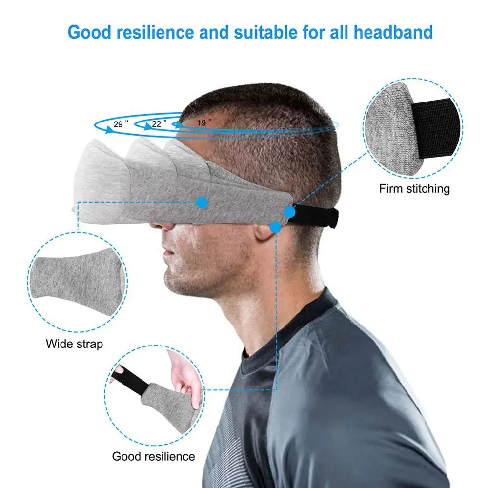 Przenośna maska do spania szybka śpiąca miękka maska na oczy Eyeshade Cover Shade Patch kobiety mężczyźni miękka bawełna Blindfold Travel Sleepmasker