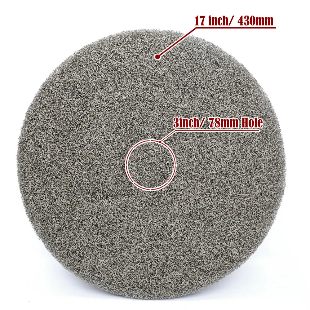17 Inch 1 Pc Diamond Sponge Polishing Pad Floor Cleaning Buffing Disc Sponge Fiber Granite Marble Concrete Tile Floor Polishing