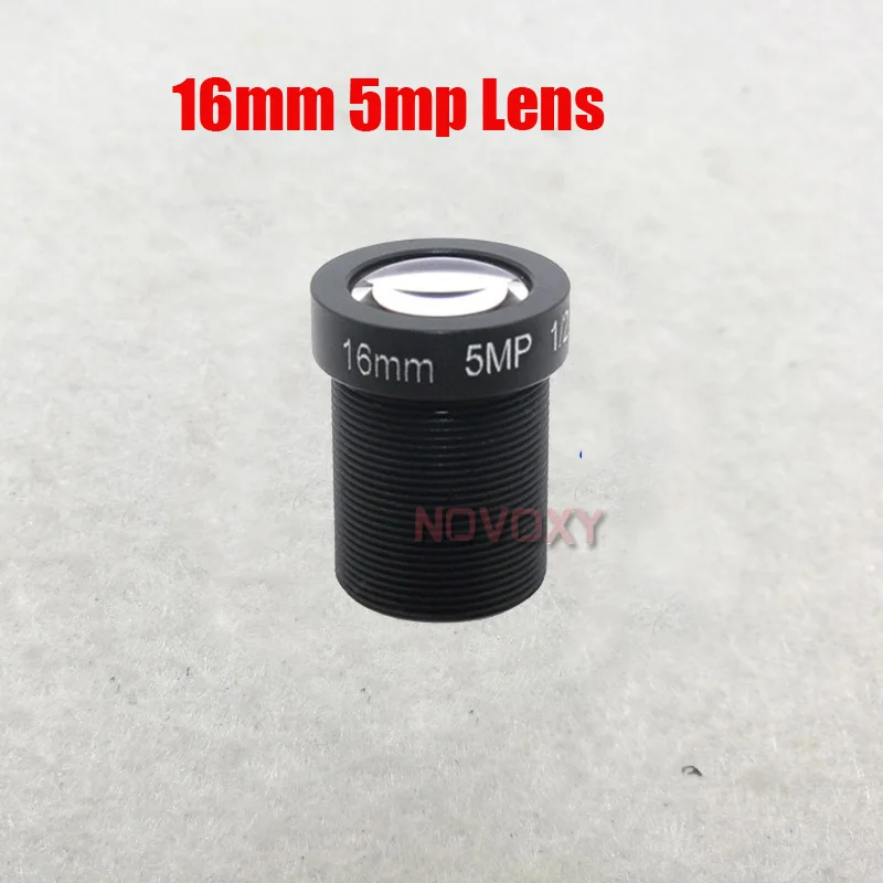 16mm 5MP obiektyw kamery IP F2.0 HD 1/2,5 cala obiektyw CCTV M12 mocowanie interfejsu do kamery analogowej/IP CCTV