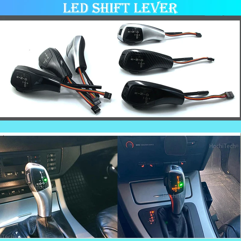 Pommeau de levier de vitesse LED, accessoires de levier de vitesse, BMW Série 1, 3, 6, 5, E38, E39, E46, E60, E61, E63, E64, E81, E82, E83, E84,