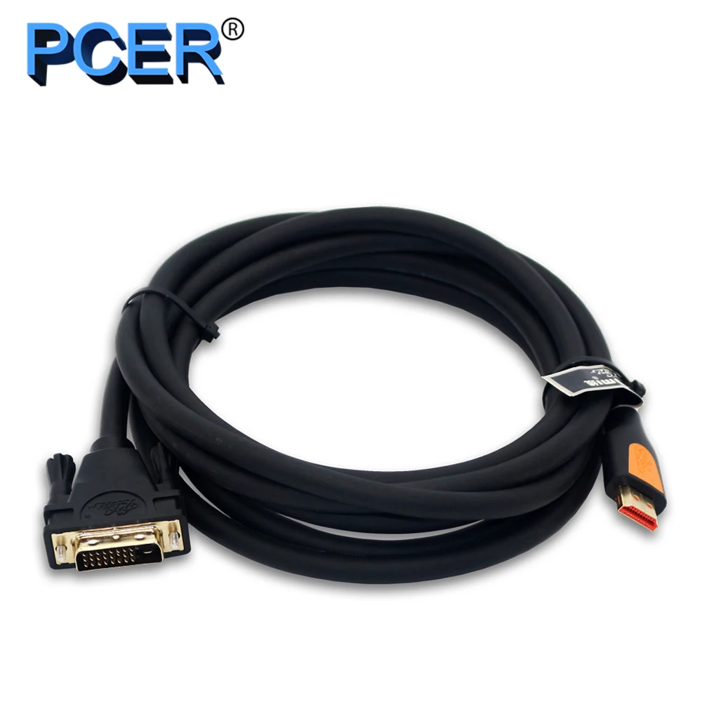 PCER HDMI a DVI Cavo DVI a HDMI Cavo Audio Cavo Video DVI HDMI maschio a maschio cavo Per PC monitor HDTV Proiettore DVI24 + 1 Maschio