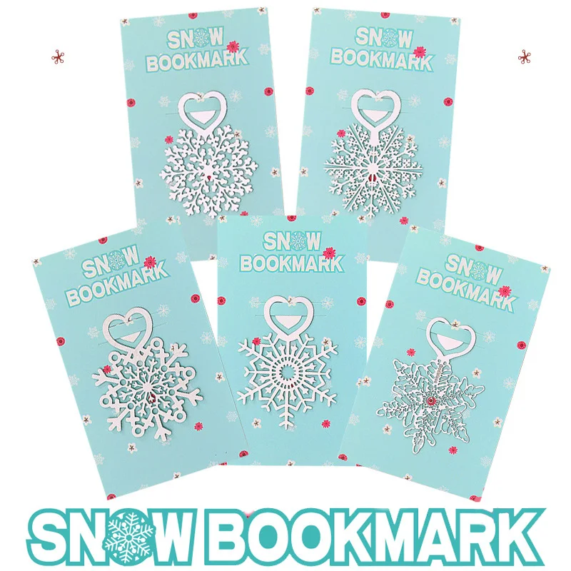 

Снежинка закладки из нержавеющей стали Счастливого Рождества страница маркер металлическая Закладка в форме цветка