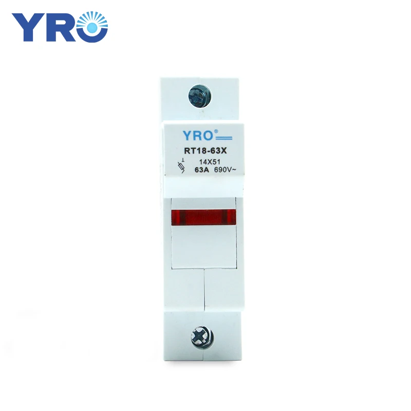AC 1PC 1P Fuse Base 690V 63A With LED light Matching Fuse 14x51MM R016 only Fuse Base RT18-63X