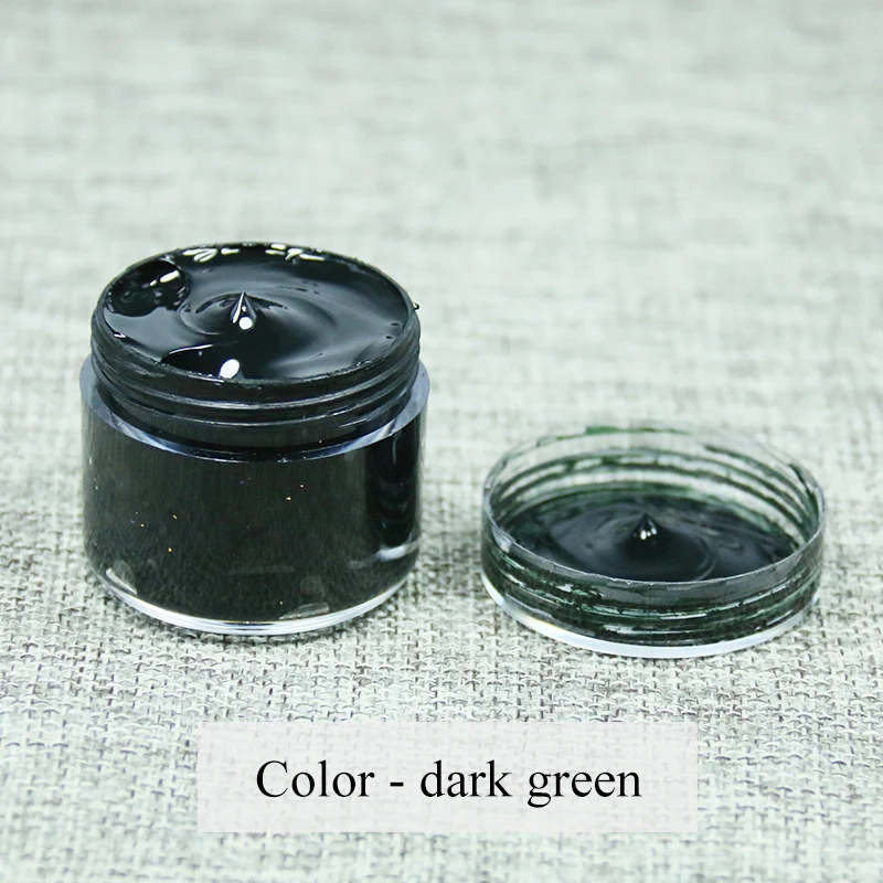 Leather Paint Shoe Cream Coloring in Bag Sofa Car Seat Scratch 30ml Dark Green Leather Dye Repair Restoration Color Change Paint