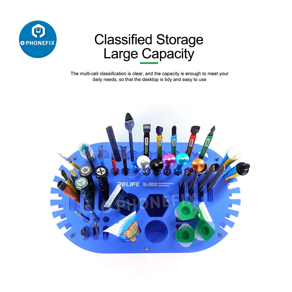 Scatola di immagazzinaggio multiuso per ufficio RL-001D piattaforma di manutenzione per Desktop da ufficio classificazione contenitore cacciavite cassetta degli attrezzi