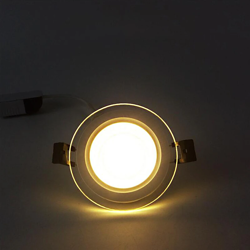 6W 12W 18W Brightness Dimmable LED Ceiling Panel Light 2.4G Wireless Remote Control Dimming Glass Ceiling Downlight AC85V-265V