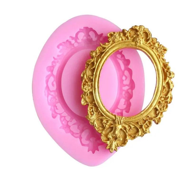 Crown Relief Frame Silicone Mold Fondant Mould Cake Decorating Tools Chocolate Gumpaste Molds Baking Pastry Tool