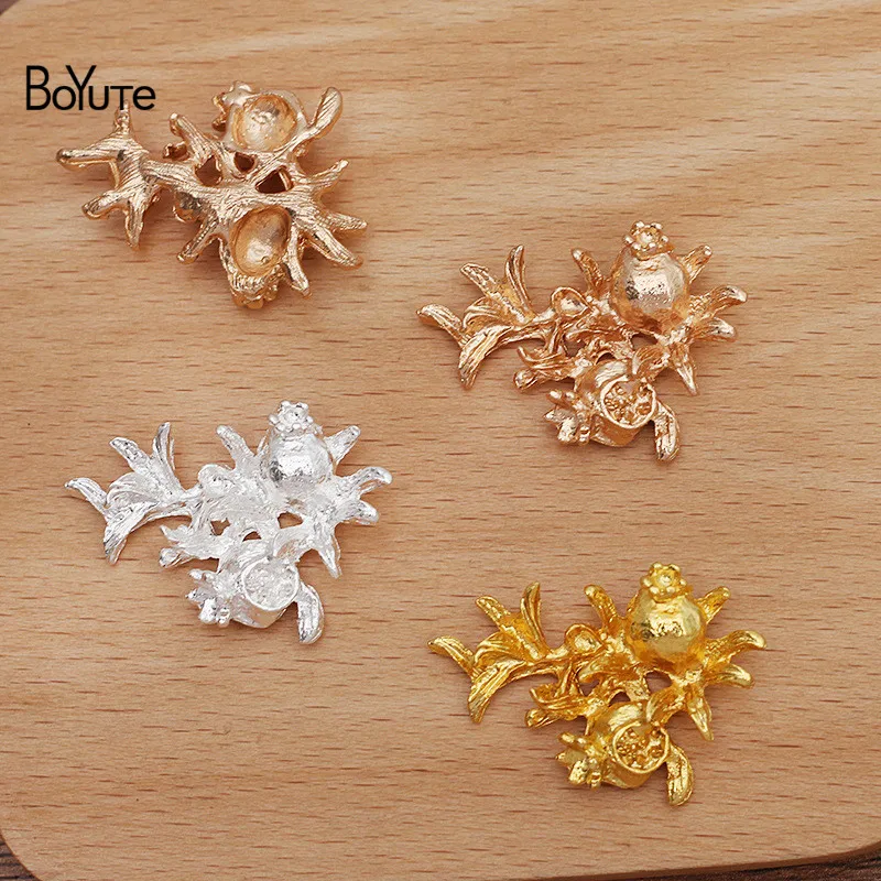 BoYuTe (10 Pieces/Lot) 24.5*35MM 38*48MM Alloy Pomegranate Materials Factory Supply DIY Handmade Jewelry Accessories