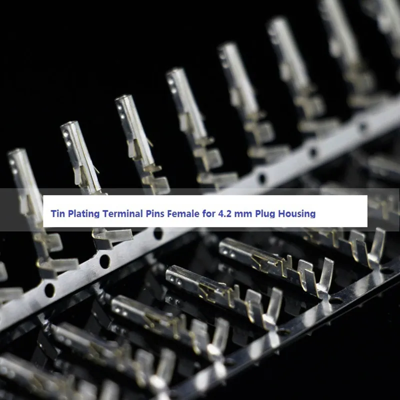 200PCS 4.2 mm Female  ATX PCI-E PSU PCI Express Power Connector Tin Plate Crimp Pin Contact for Plug Housing 5556PBTL