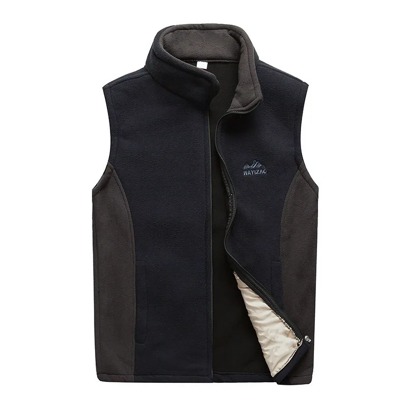 

Winter Men's Fleece Vest Coat Leisure Warm Double-sided Plush Waistcoat Big Size L-5XL Hiking Camping Cycling Windbreaker Liner