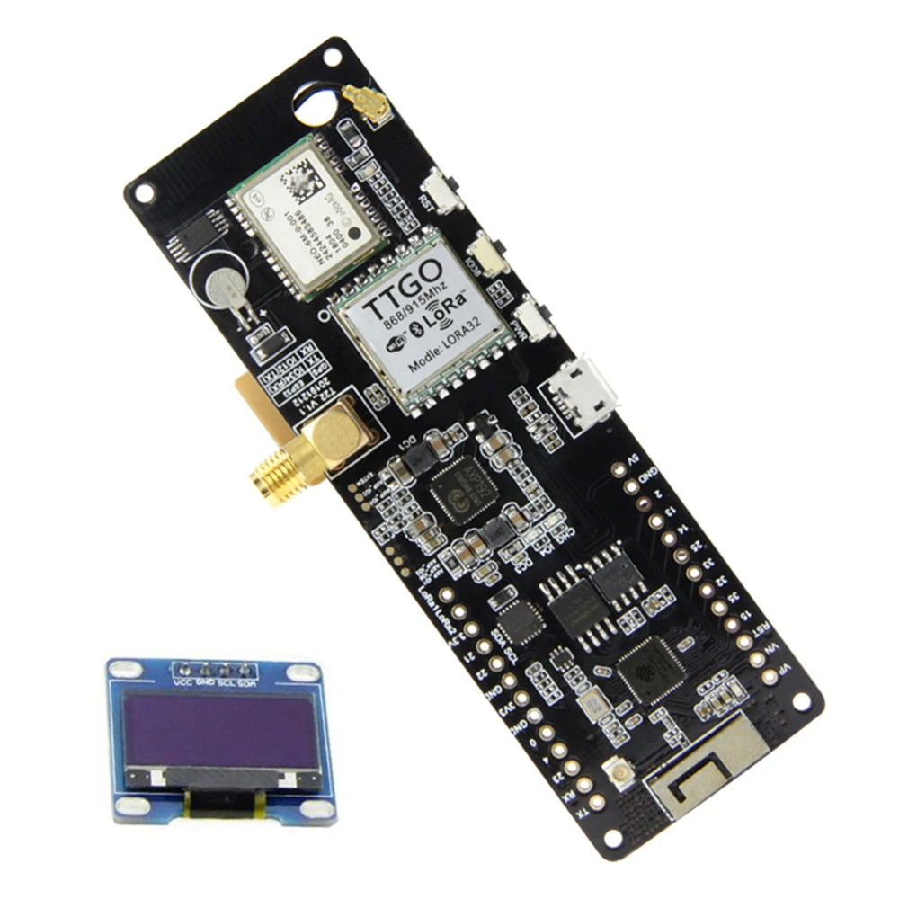 ليليجو ®   TTGO Meshtastic T-Beam V1.1 ESP32 433/868/915/923Mhz WiFi BLE Lora ESP32 GPS NEO-6M SMA 18650 حامل البطارية مع OLED