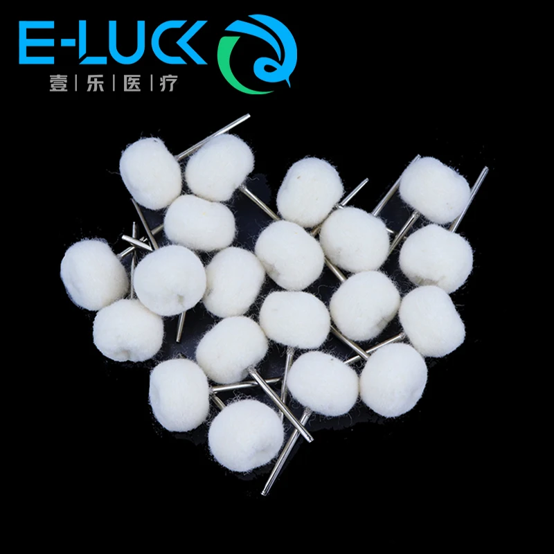 5Pcs Dental Wool Polishing Head Wheel Wool Cotton Polisher Brushes For Drill Rotary Tools Head Felt Brushes Tool Fine