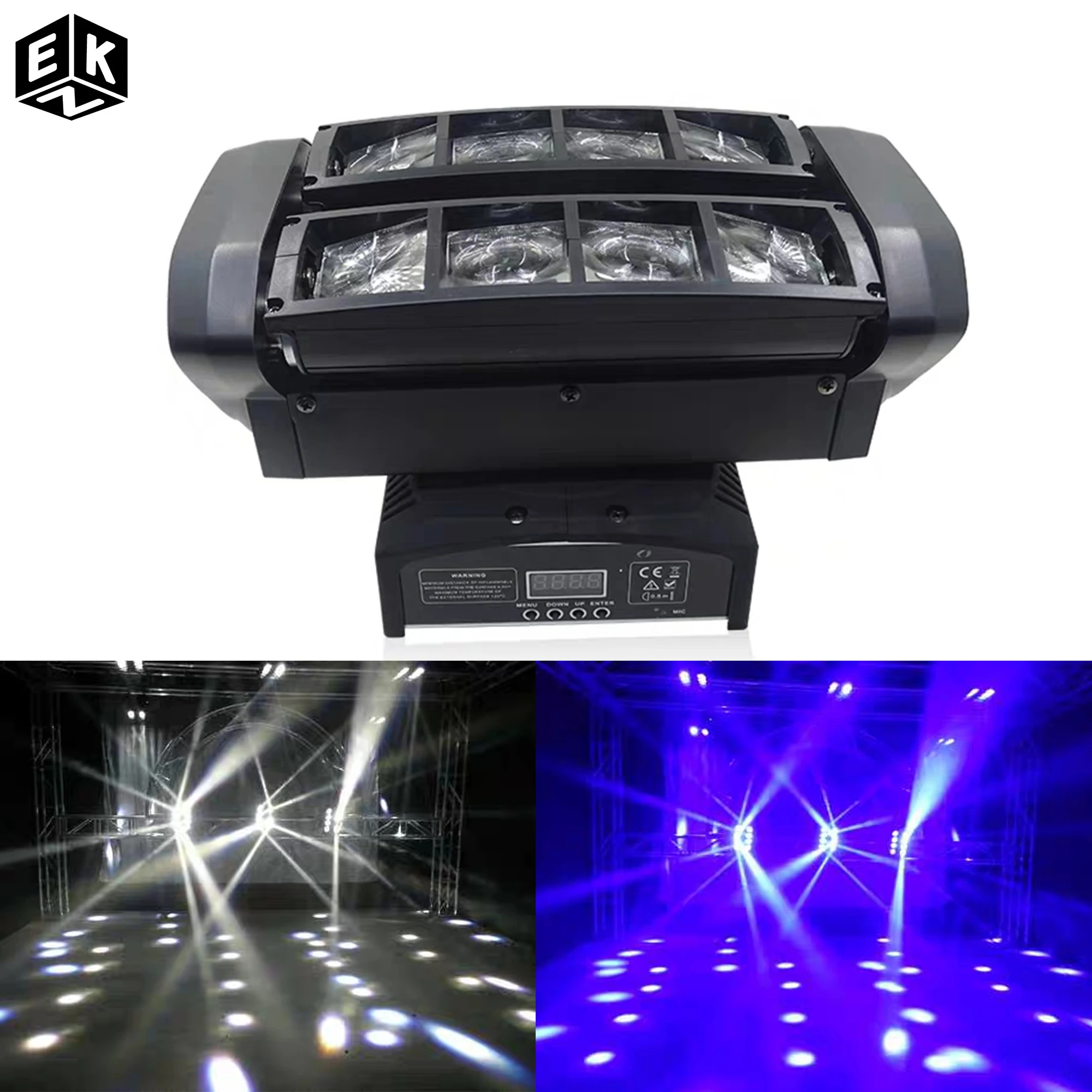 Light Spider Moving Head LED 8X10 Quad RGBW 4In1 Dmx512 Control Lyre Beam Rotating Effect For Bar Wedding DJ Party