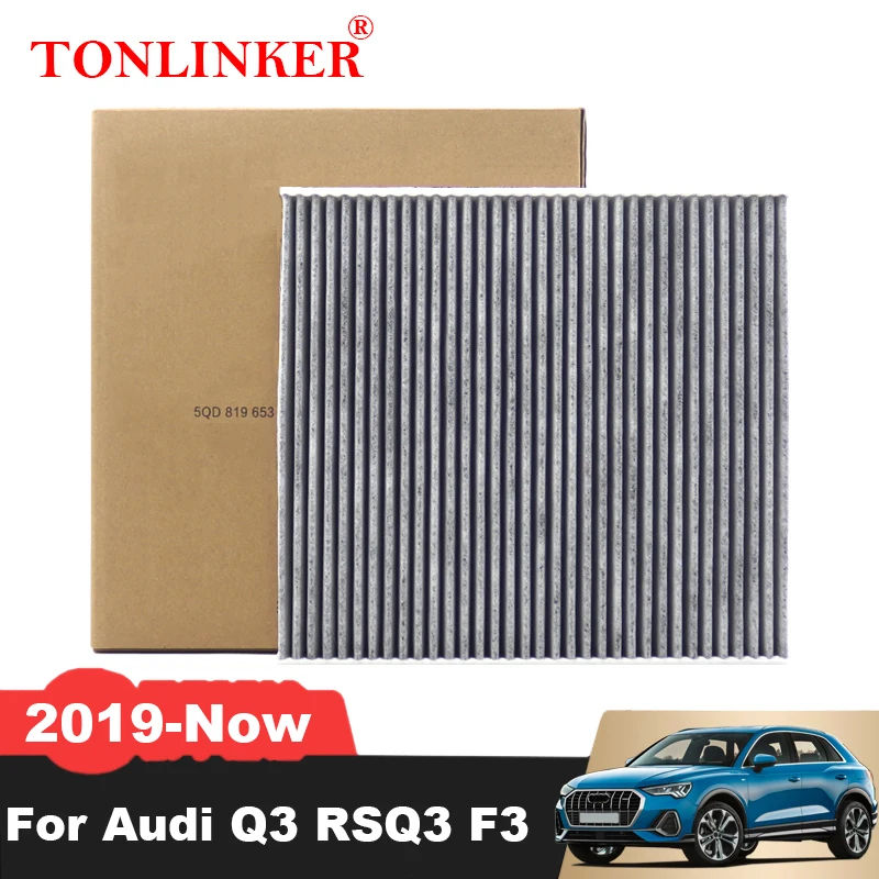 

TONLINKER Cabin Filter For Audi Q3 F3 Q3Sportback 2019 2020 2021-Now 1.4TFSI 2.0TDI 2.0TFSI RSQ3 5QD819653B Carbon Filters 95%