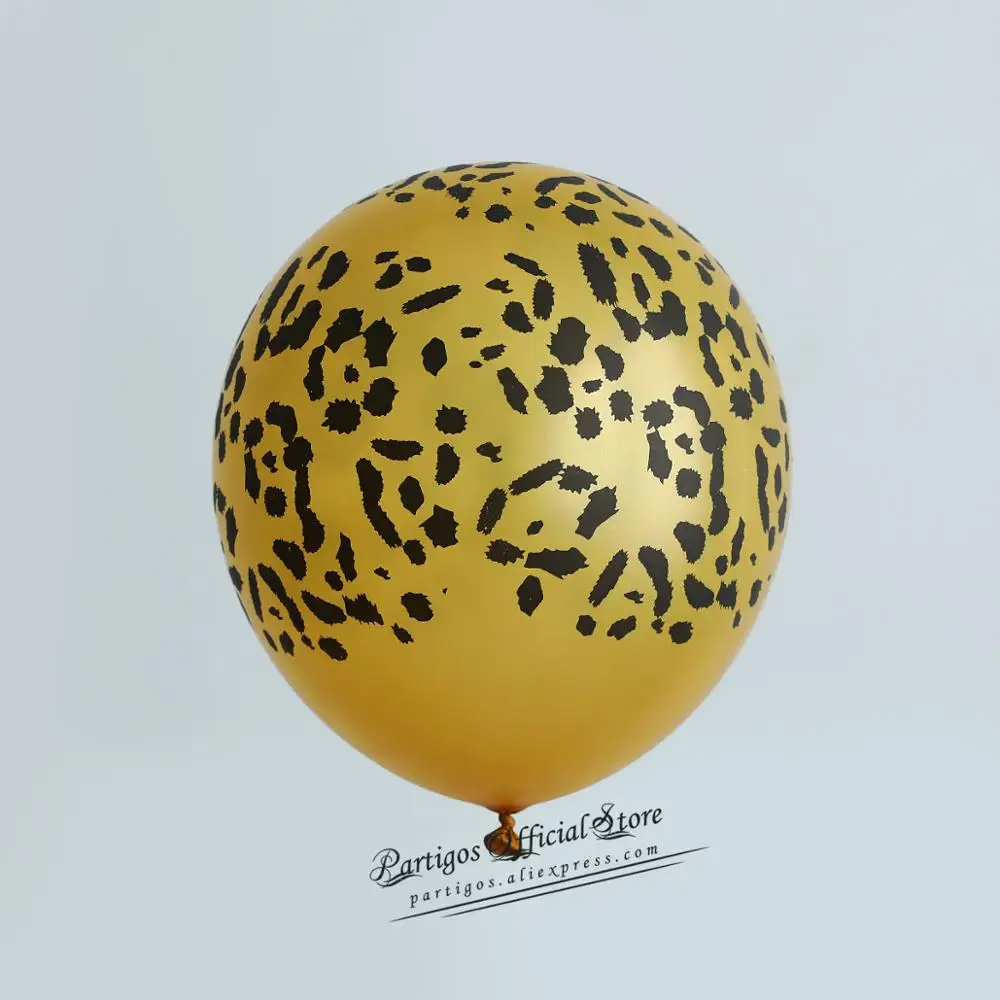 100pcs  12inch Animal Latex Balloons Tiger Zebra Leopard print pattern balloons for wild animal theme birthday party decorations