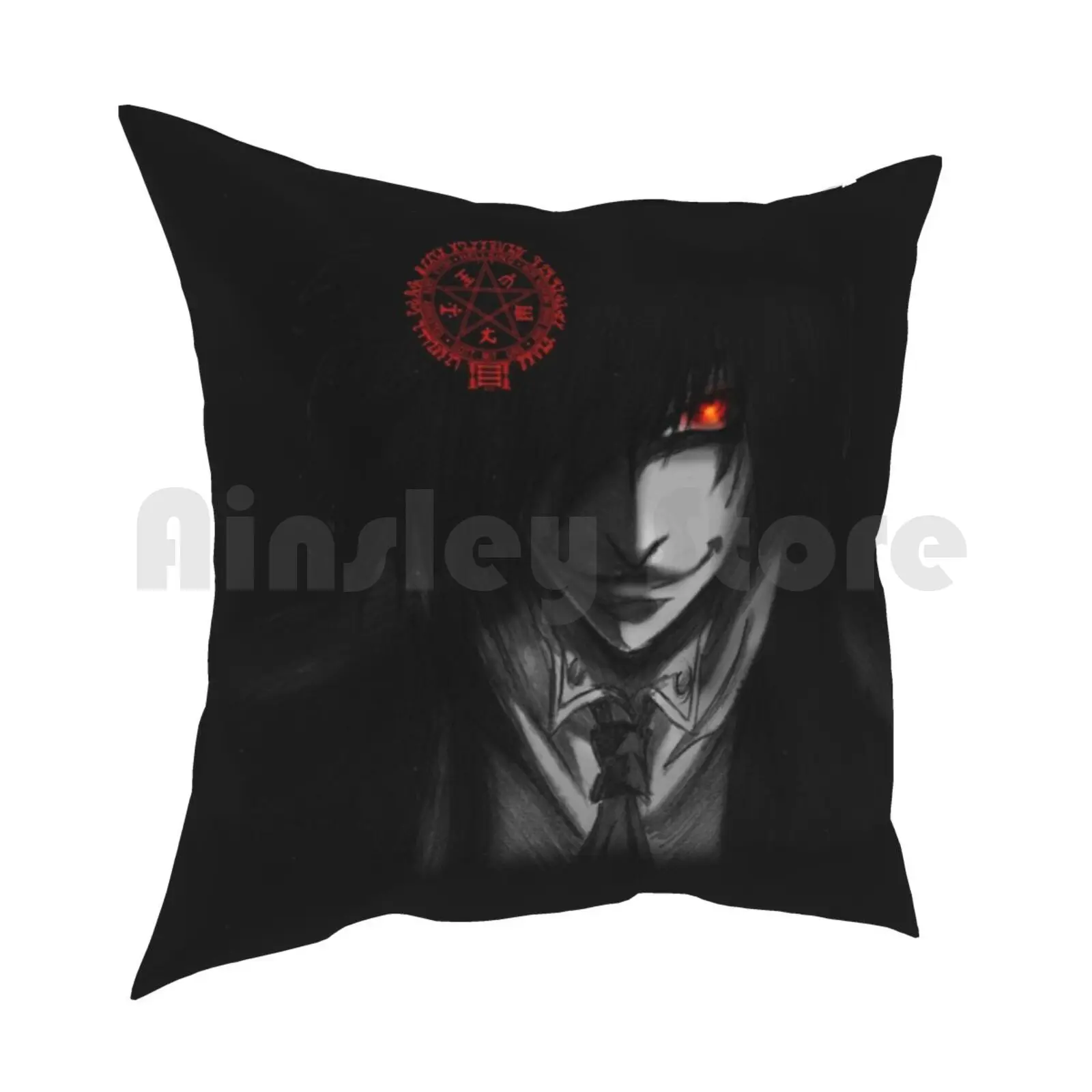 Alucard Pillow Case Printed Home Soft Throw Pillow Alucard Hellsing Hellsing Alucard Anime Hellsing Nerd Geek