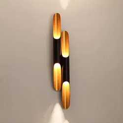 NEW Replica Delightfull Coltrane Wall light lamp LED aluminum pipe wing 2 lights black golden E27 wall lamp light sconce