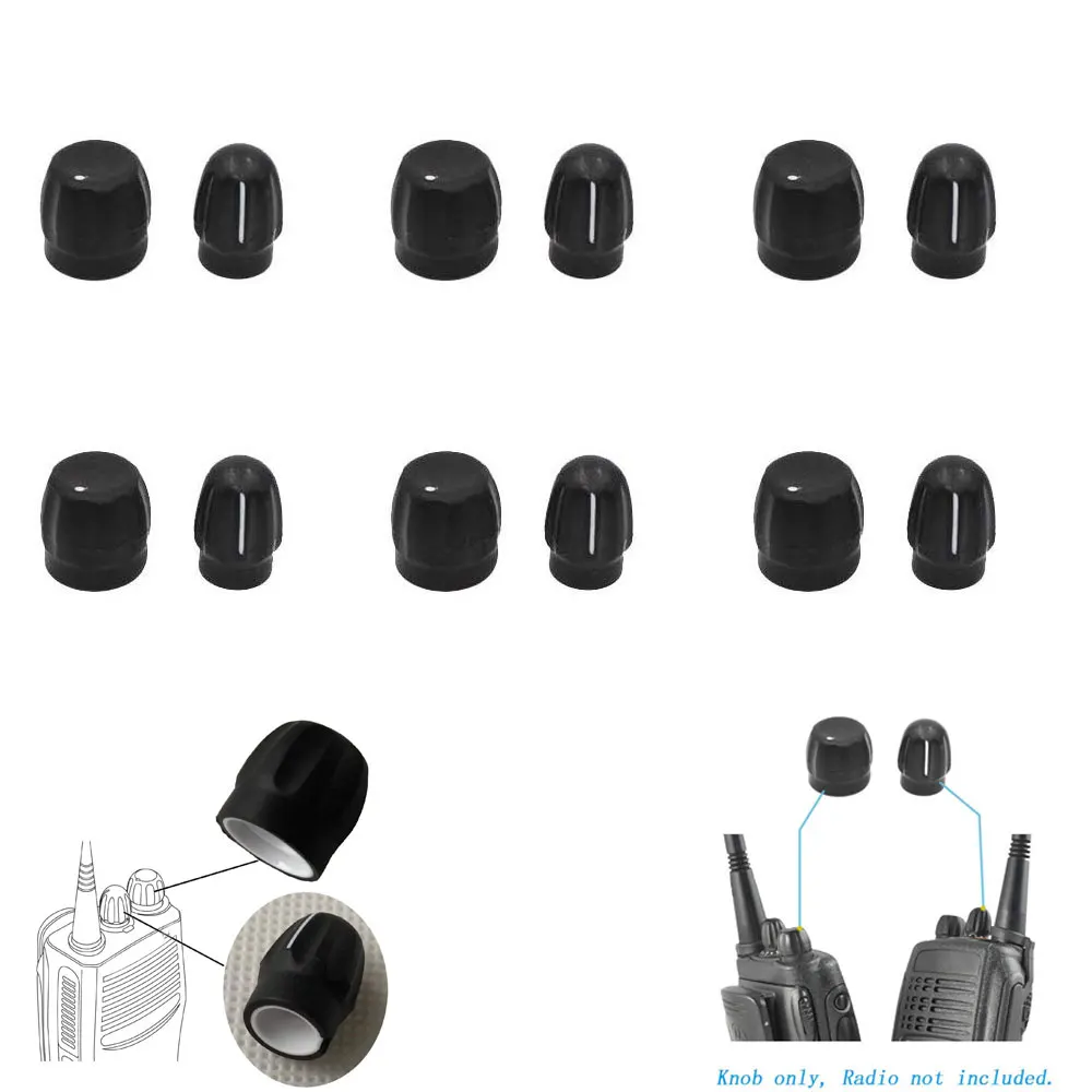 Mando de volumen para Kenwood, Control de canal para TK-2206, TK-3206, TK-2212, 6 juegos