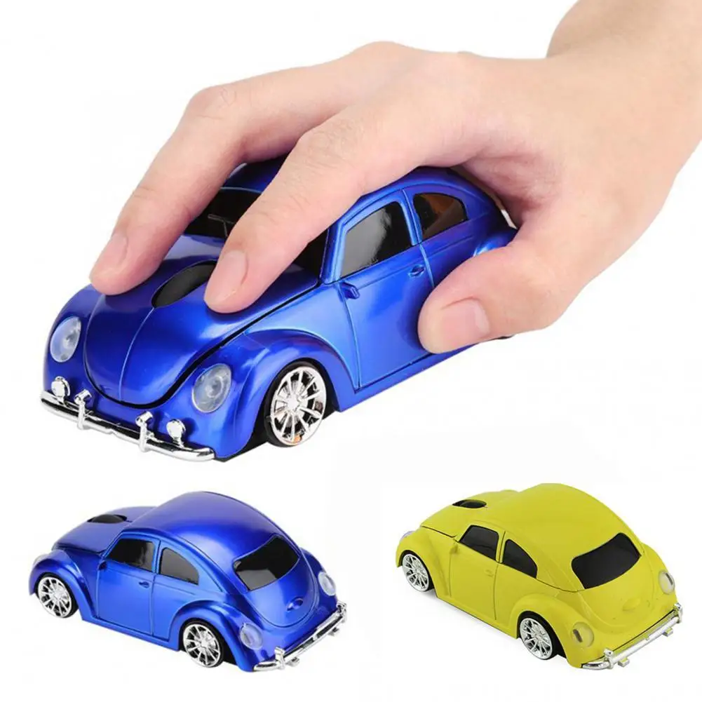 Beetle Car Shape Mouse Small Computer Mouse Ergonomic 2.4GHz Wireless Gaming Mouse With Receiver For PC Laptop