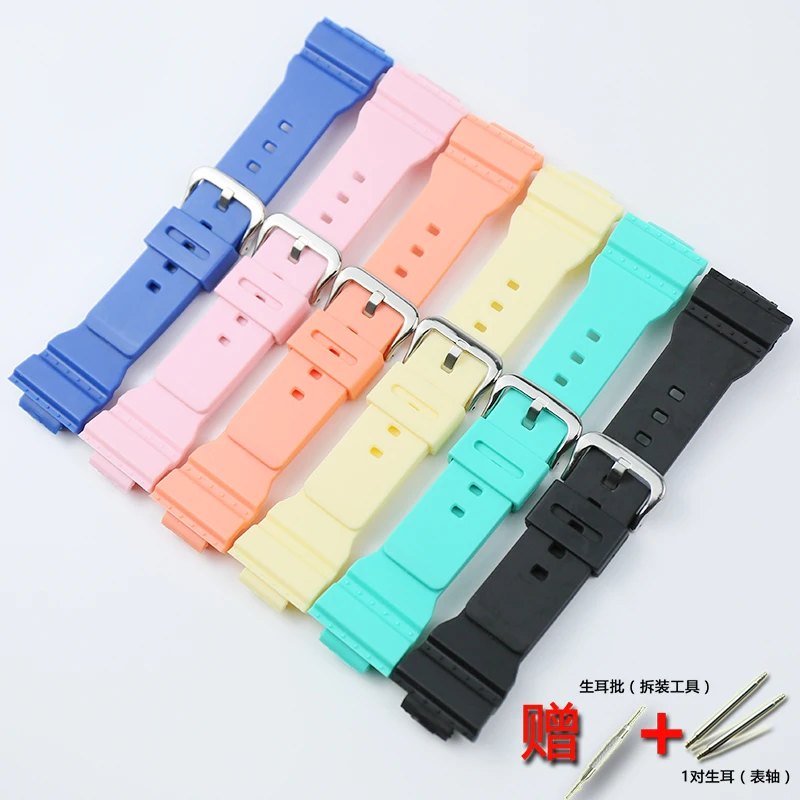 Watch accessories pin buckle For Casio BABY-G BA 110 111 112 120 women\'s 14mm rubber resin sports fashion waterproof soft strap