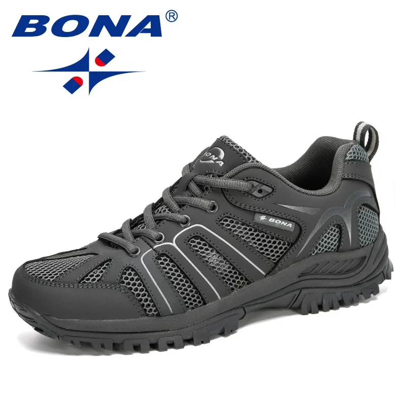 BONA New Arrival Mesh Running Shoes Men Trendy Sneaker Non-Slip Wear-Resistant Outdoor Walking Men Sport Shoes Comfortable