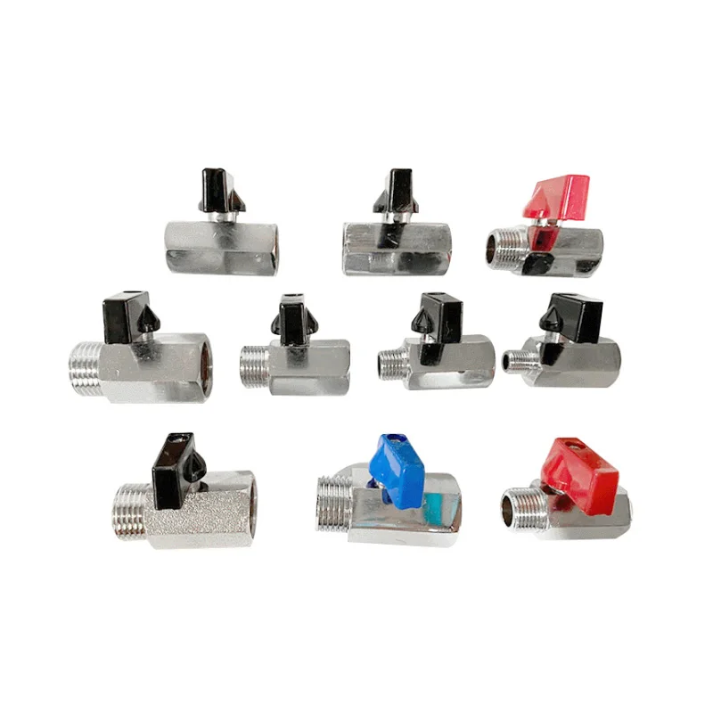 Brass Mini Ball Valve 1/8 1/4 3/8 1/2 3/4 BSP Female Male Thread Hardware 2 Way Ball Valve Copper