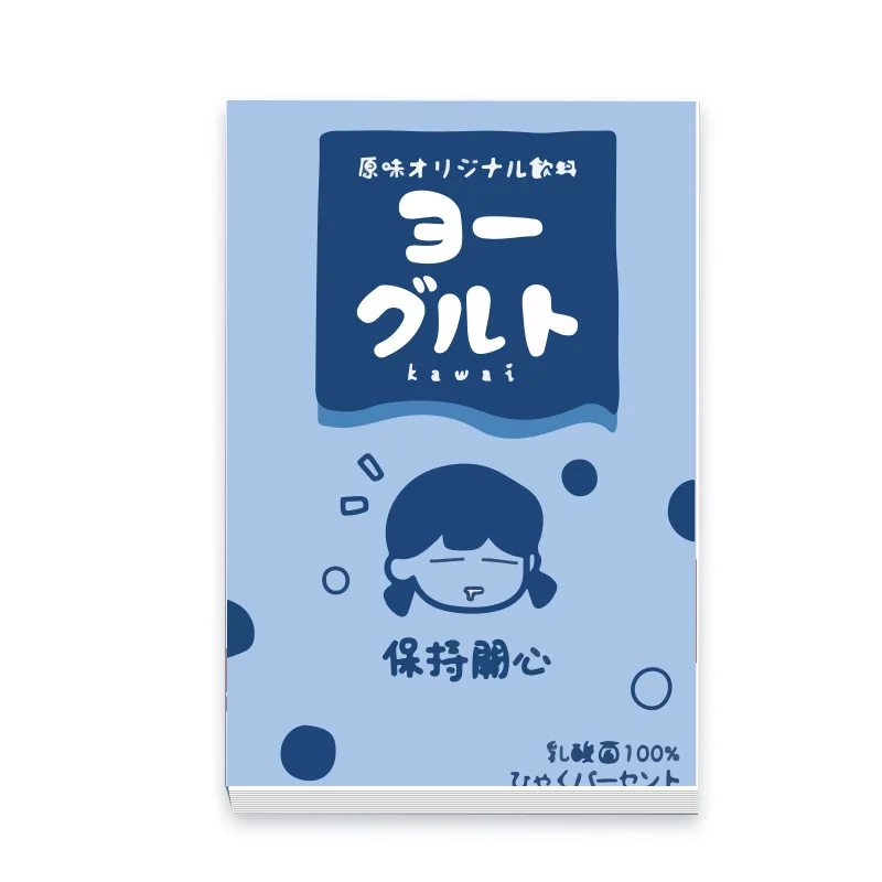 Japanese Cartoon Cute Memo Pad 100pages Mini Notebook Students Learning Notes Kawaii Stationery Message Paper school supplies