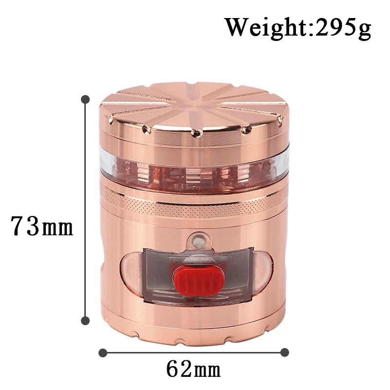 62mm Wooden Resin 4 Lays Tobacco Grinder Herb Grinder Zinc Alloy Drawer Herb Crusher Spice Grinder Flora Smoking Accessories