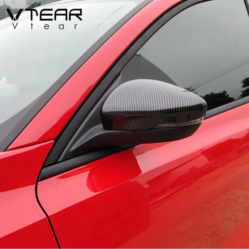 Vtear For Ford Focus MK4 st line rearview mirror shell cover rear view cap exterior decoration accessories part 2019 2020 2021