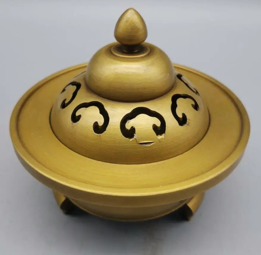 china brass three foot Incense burner crafts statue