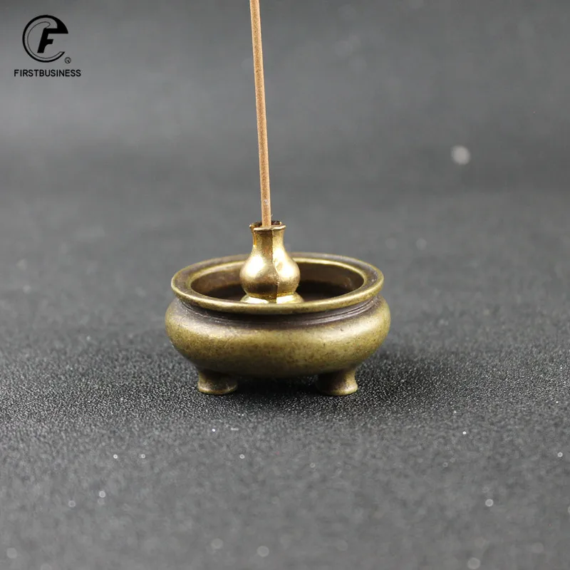 Retro copper Incense Burners Portable bronze Censer Buddhism Incense Holder Home Tea House Yoga Studio Copper Censer Home Decor