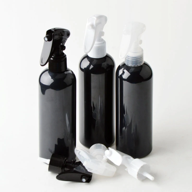 Butelka czarna z rozpylaczem 100ml 120ml 150ml, wielokrotnego użytku, do rozpylania mgiełki, na detergent do czyszczenia, 10 sztuk/partia P219