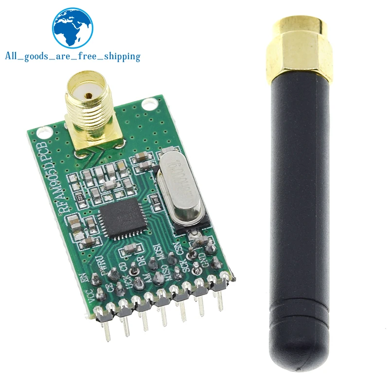 NRF905 Wireless Transceiver Module Wireless Transmitter Receiver Board NF905SE With Antenna FSK GMSK Low Power 433 868 915 MHz