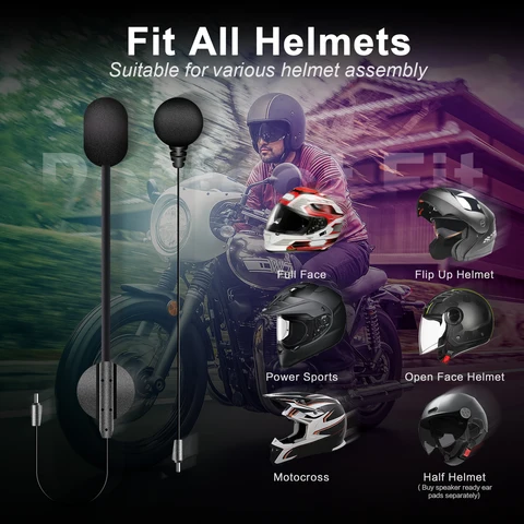 Fodsports 2шт M1-S Plus Шлем Домофон Мотоцикл Bluetooth-гарнитура Домофон Беспроводная связь BT5.0 Домофон Поддержка обмена музыкой и функция FM-радио