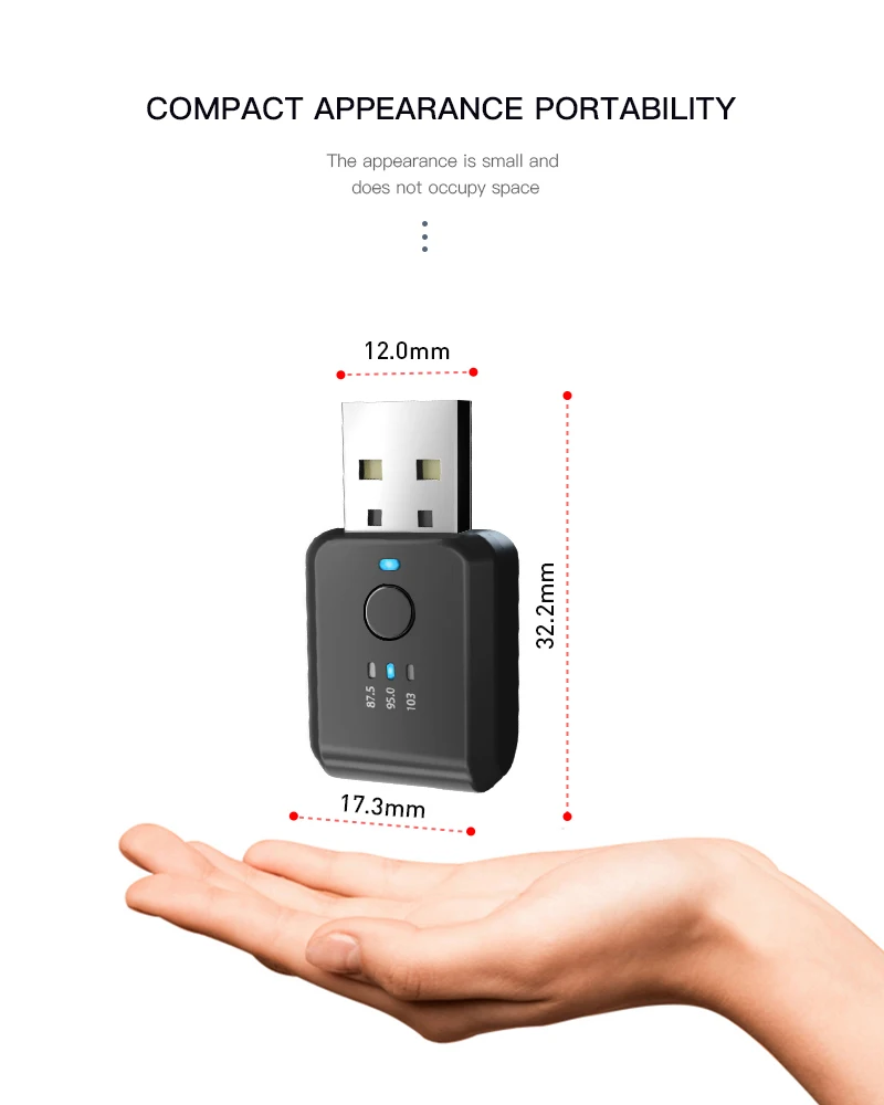 ISTOVO 2X Trasmettitore FM Bluetooth 5.1 Per Auto – Chiamate Vivavoce E Musica Wireless, Mini USB