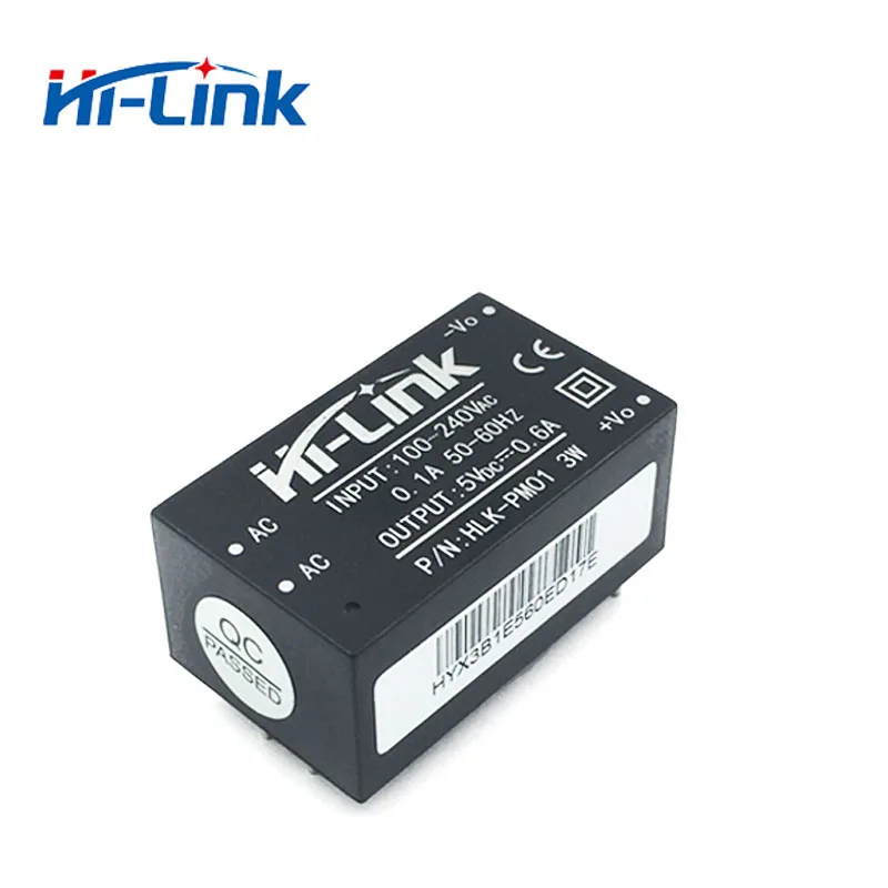 Free Ship 10pcs/Lot Original Hi-Link AC DC 5v 3w Mini Power Supply Module 220v Isolated HLK-PM01