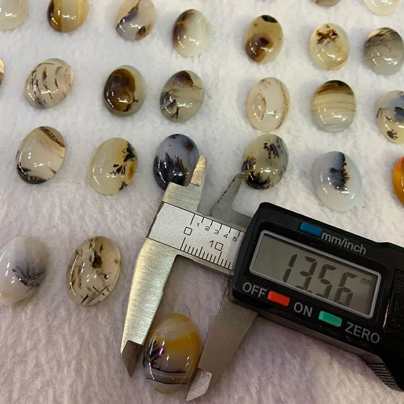 5PCS/lot 100% Natural ocean agate 12*16/13*18mm beads Aquatic plant agate For ring setting Jewelry making