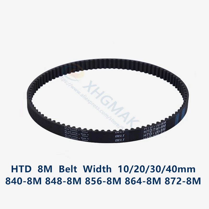 

HTD 8M synchronous Timing belt C=840/848/856/864/872 width 20/30/40mm Teeth 105 106 107 108 109 HTD8M 840-8M 848-8M 856-8 872-8M