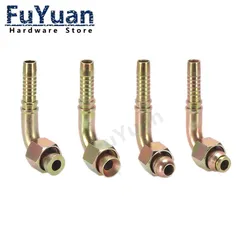 1pcs Withhold Type Tubing Elbow High Pressure Hose Hydraulic Joint Metric M12-M36 to Pipe 6mm-19mm Barbed Tube Fitting Connector