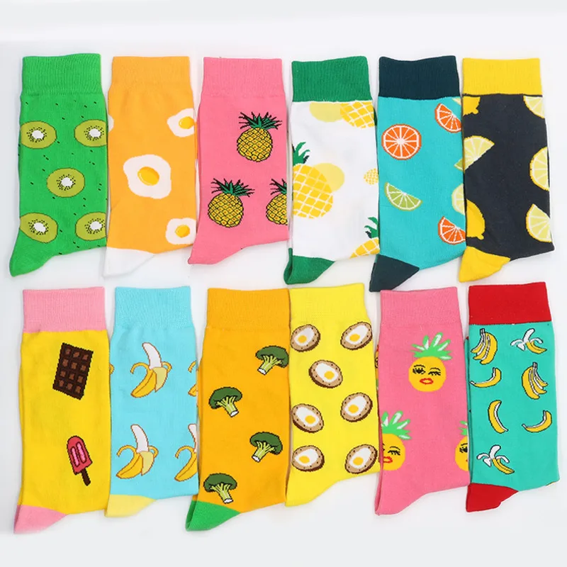 

Men's Cotton Socks Women's Winter Warm Gifts Sock Set Print Fruit Christmas Funny From The Factory Dropshipping Contact Us