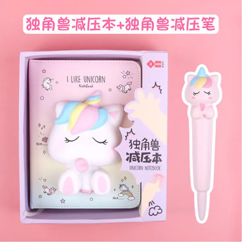 Yiwi 3D Unicorn Decompression Notebook Bunny Student Planner  Color Pages Diary With Gifts Packing