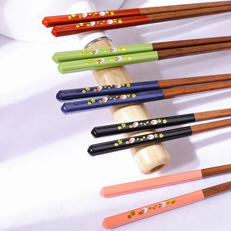 Cute Cartoon Natural Bamboo Chopsticks Joint Chopstick Reusable Wood Chopsticks Kids Chopsticks Tableware Kitchen Accessories