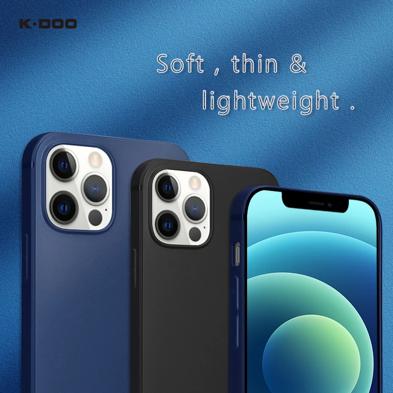 

K-DOO Q Series TPU Frosted Soft Back Case,Flexible Shockproof Mobile Phone Protector Covered for iPhone 12,12mini,12pro,12Promax