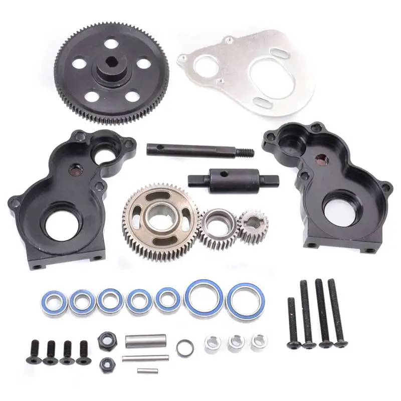 中華クローラー車軸、ギアボックスセット Metal GearBox Set With Gear For RC 1/10 Rock Crawler HSP 94180