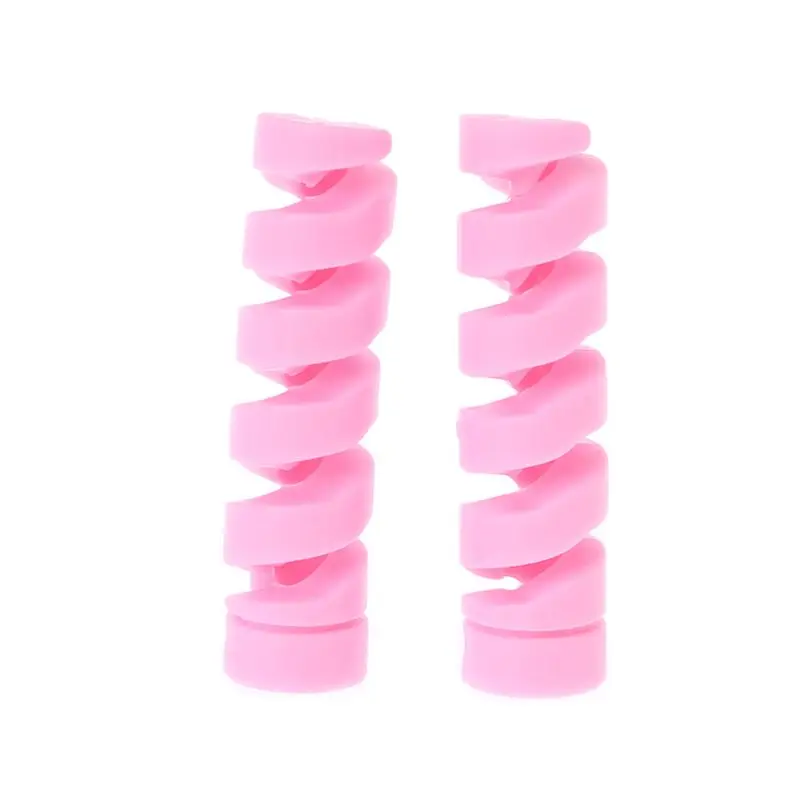 2021 New 2pcs Cable Protector Bobbin Winder Data Line Case Rope Protection Spring Twine For Phone USB Earphone Cover