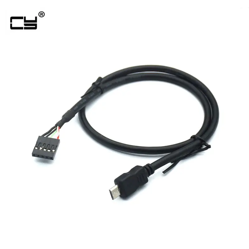 50CM 5 Pin Motherboard Female Header to Micro-USB Male Adapter Dupont Extender Cable (5Pin/Micro-USB)